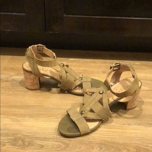 Franco Sarto block heel studded sandal